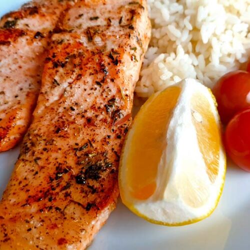 Oven baked salmon