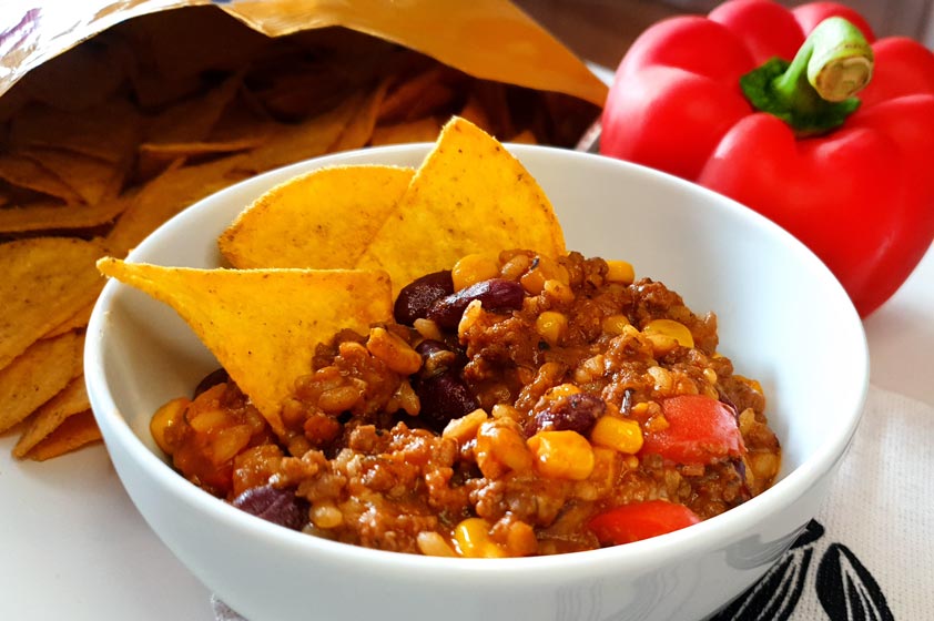 Ground Beef with Rice and Vegetables