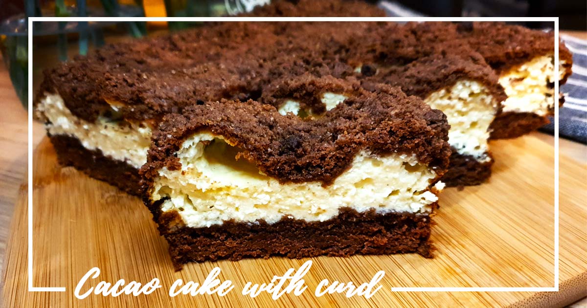Cacao Cake with curd layer recipe - Prepare your Plates