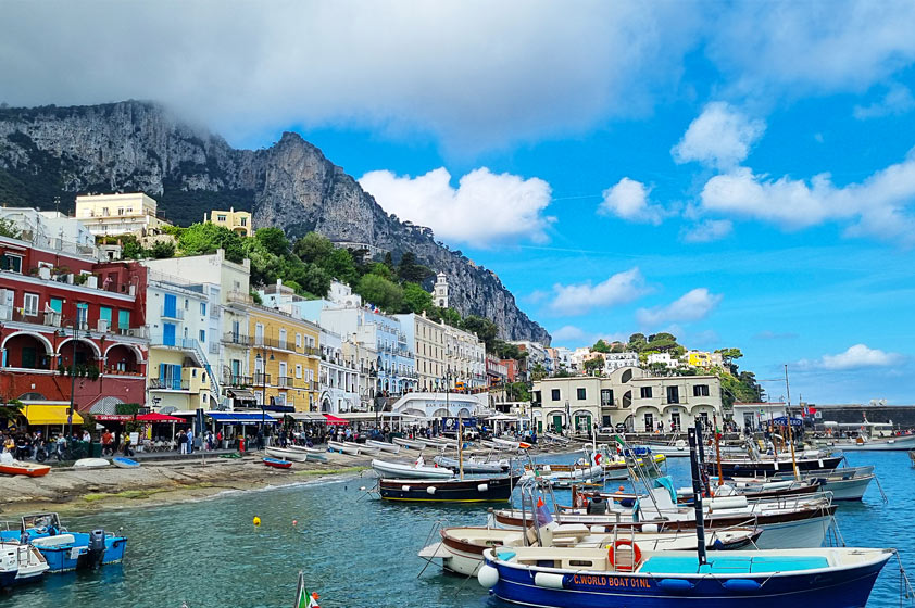 Capri boat in coast