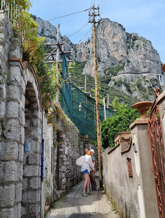 Narrow streets of Capri