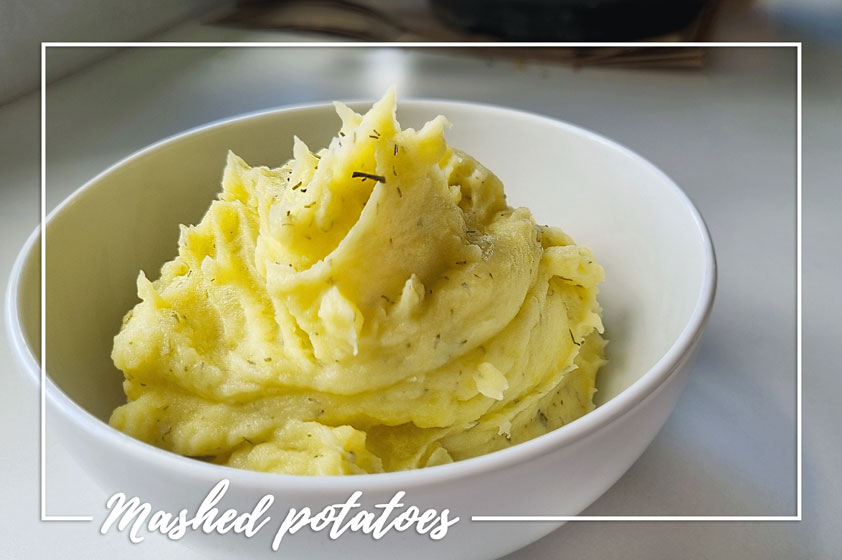 Mashed potatoes in a bowl