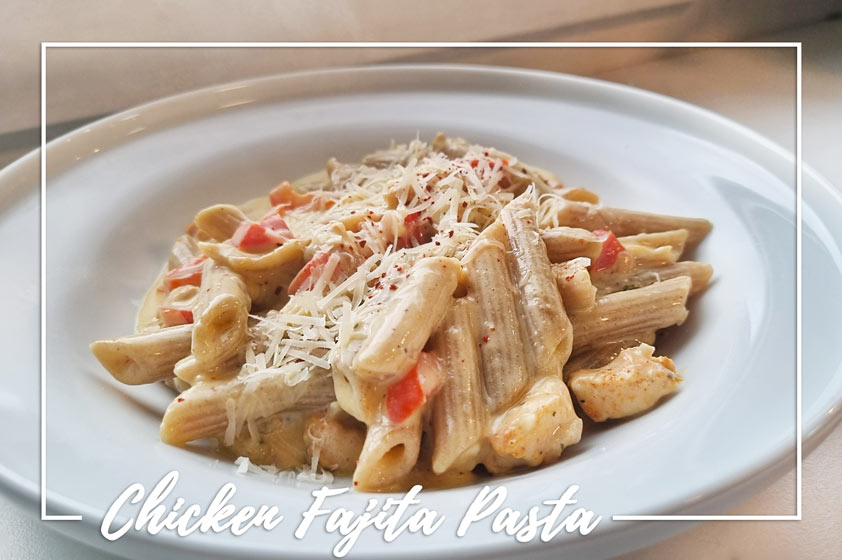 Creamy chicken fajita pasta